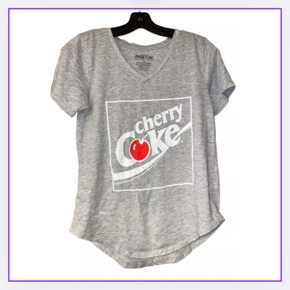 Cherry coke gray T-shirt